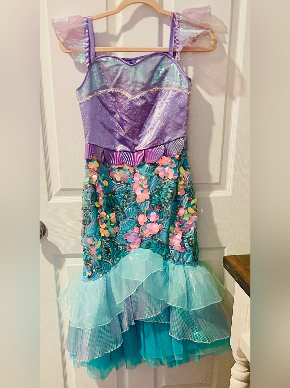 Disney The Little Mermaid girls 11/12 costume HalloweenPurple blue